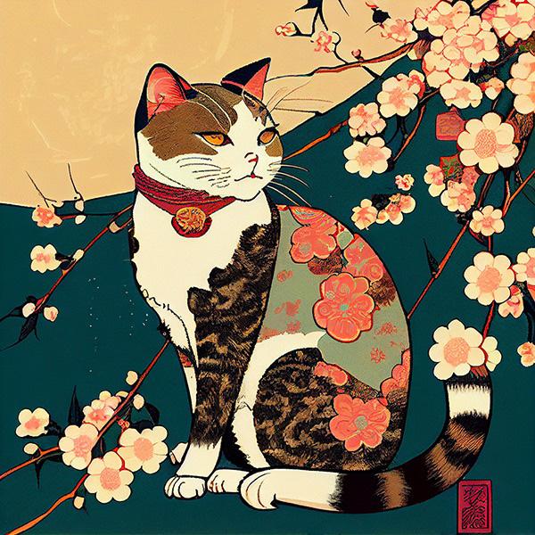 MJ_Cat_UkiyoE Explore Prompting-Prompt