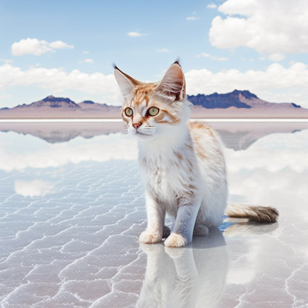 MJ_Saltflat_Cat Explore Prompting-Prompt