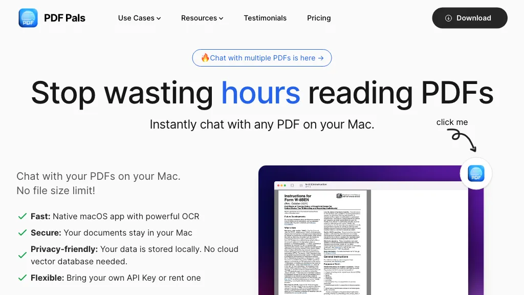 PDF Pals:Mac必备AI聊天工具,可以与任何PDF文件进行聊天交互