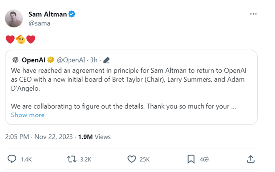 Sam Altman returns to OpenAI, new board members revealed!