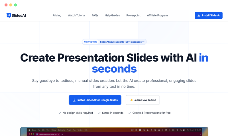 SlidesAI: AI-generated PPT plugin based on Google Slides