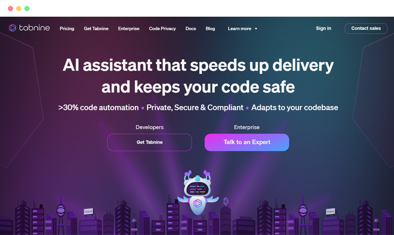 tabnine ai: AI programming assistant tool software based on artificial intelligence