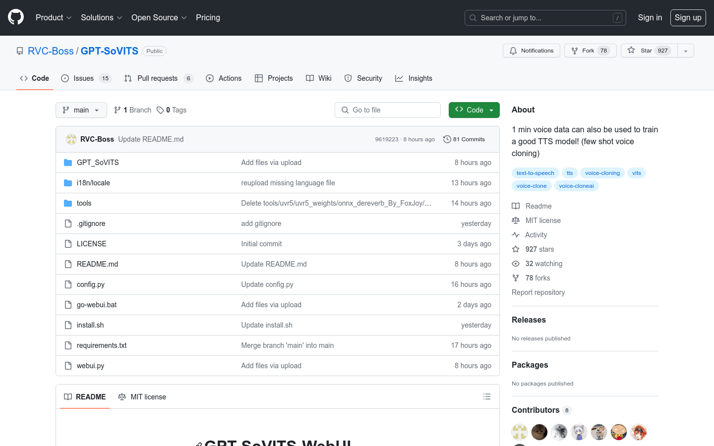 GPT-SoVITS: A Robust Zero-Shot Speech Conversion and Text-to-Speech WebUI