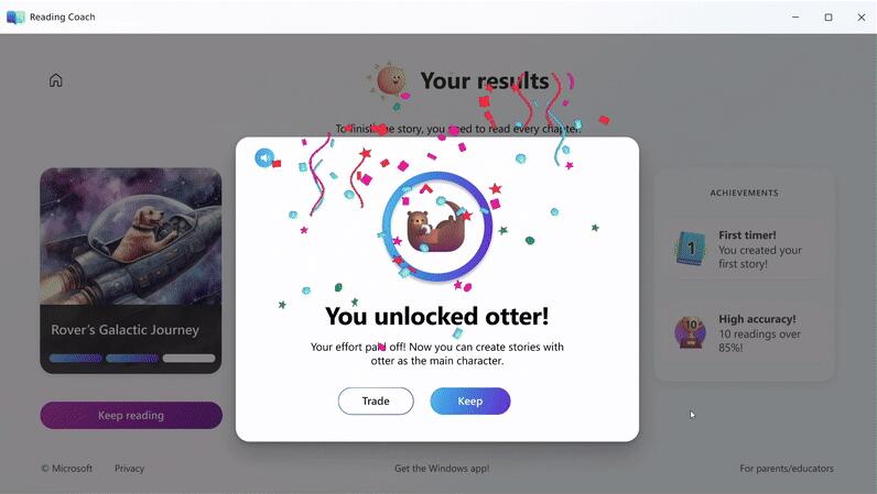 微软Reading Coach上线 AI打造定制化阅读体验