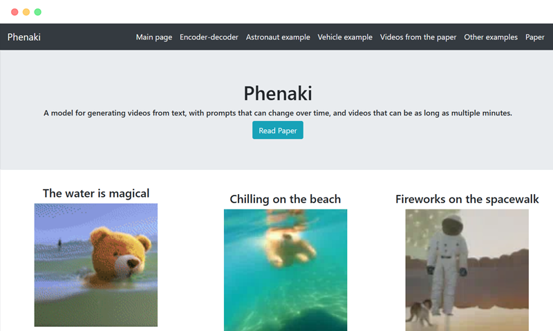 Phenaki: Google's AI model for generating videos from text