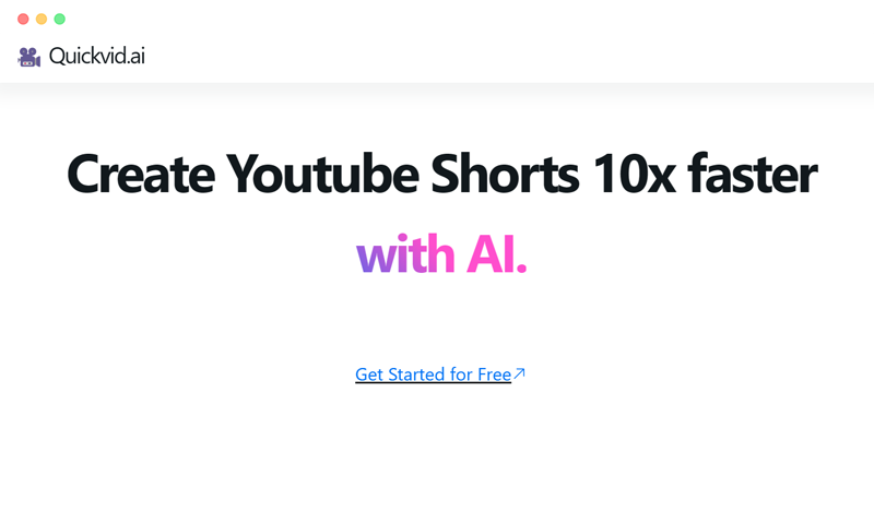 QuickVid.Ai: A short video editing tool using artificial intelligence