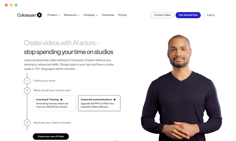 Colossyan: 基于人工智能的AI数字虚拟人视频生成平台