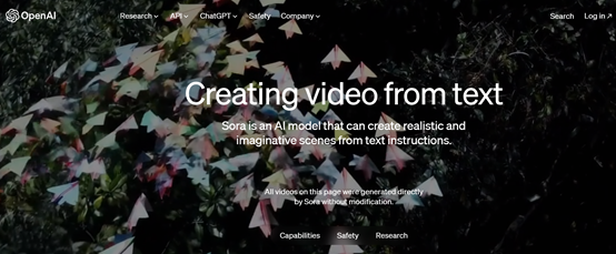 Big news! OpenAI releases Sora, a human-generated video model that can generate 1 minute of video at a time!