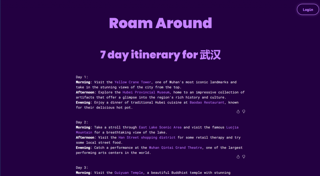 6b7cf4b3767b875ffb6754afb488b826 Roam Around: an AI travel assistant, an online tool capable of generating travel plans using AI