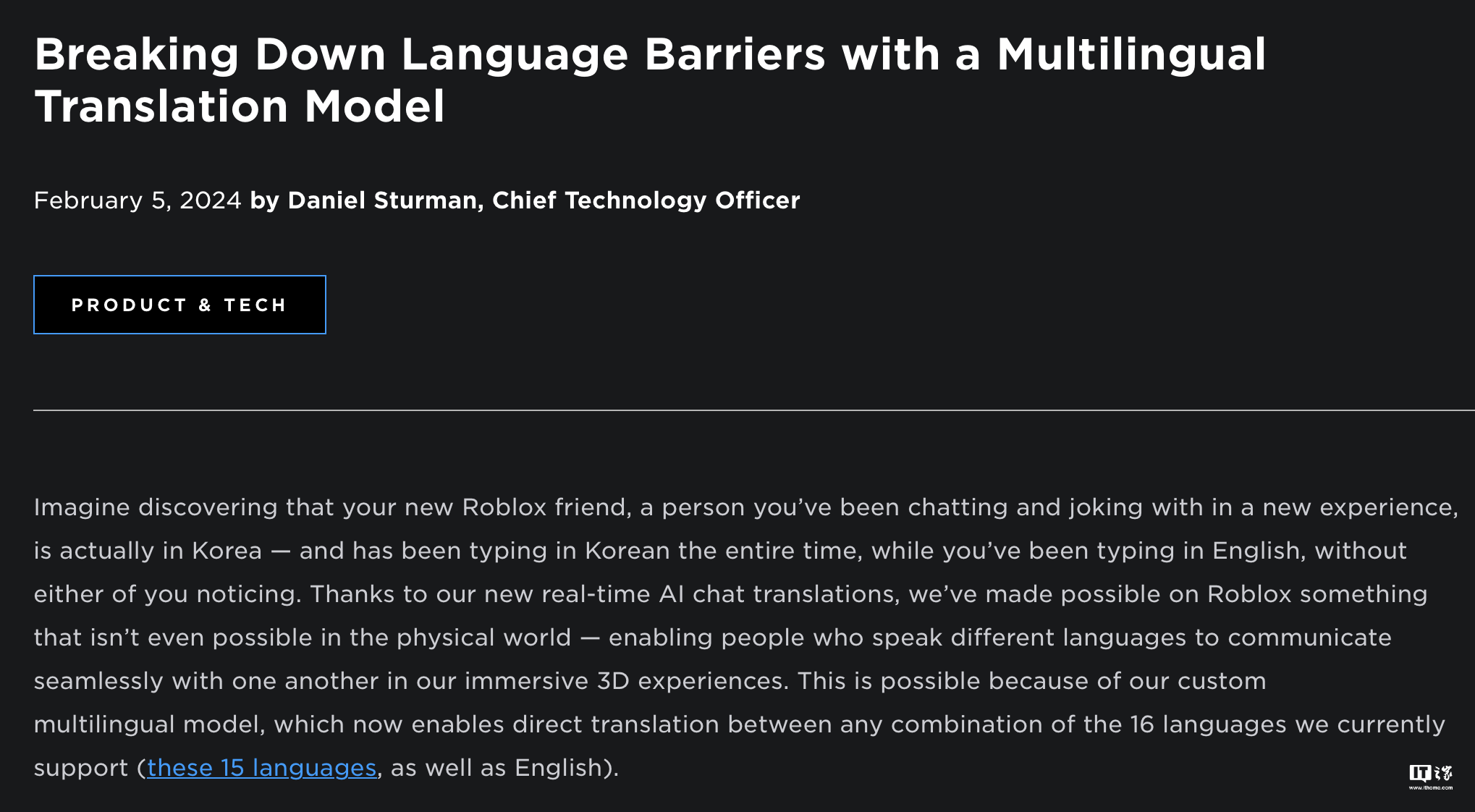 6b841294-969f-46f2-b2d1-2a23147b7ecf 游戏沟通无边界:Roblox 发布 AI实时聊天翻译器