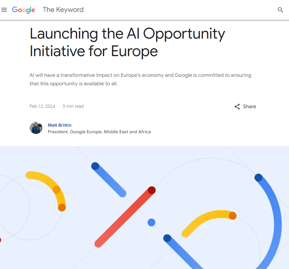 Google pledges €25 million to help Europeans improve their AI skills