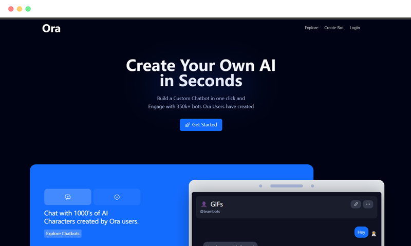 ora.ai: Customizable AI chatbot platform based on artificial intelligence