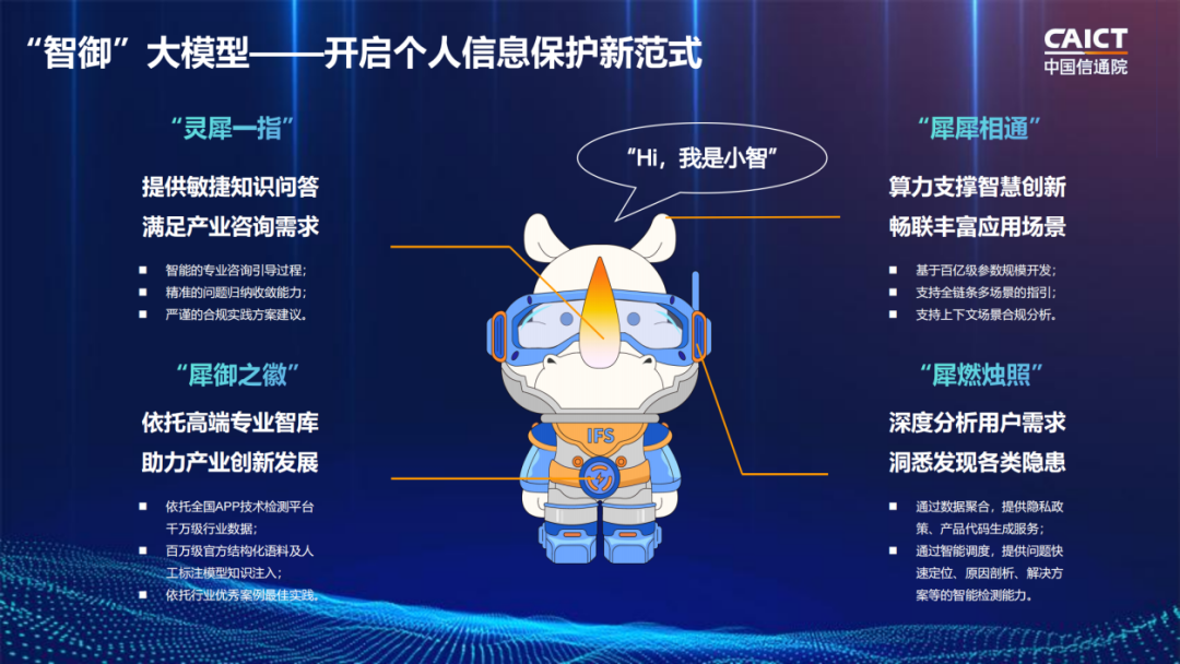 0f66e219-a9ff-42ce-ae1b-09a86cab027d Ministry of Industry and Information Technology: Releases China's first personal information protection AI model "Zhi Yu" assistant