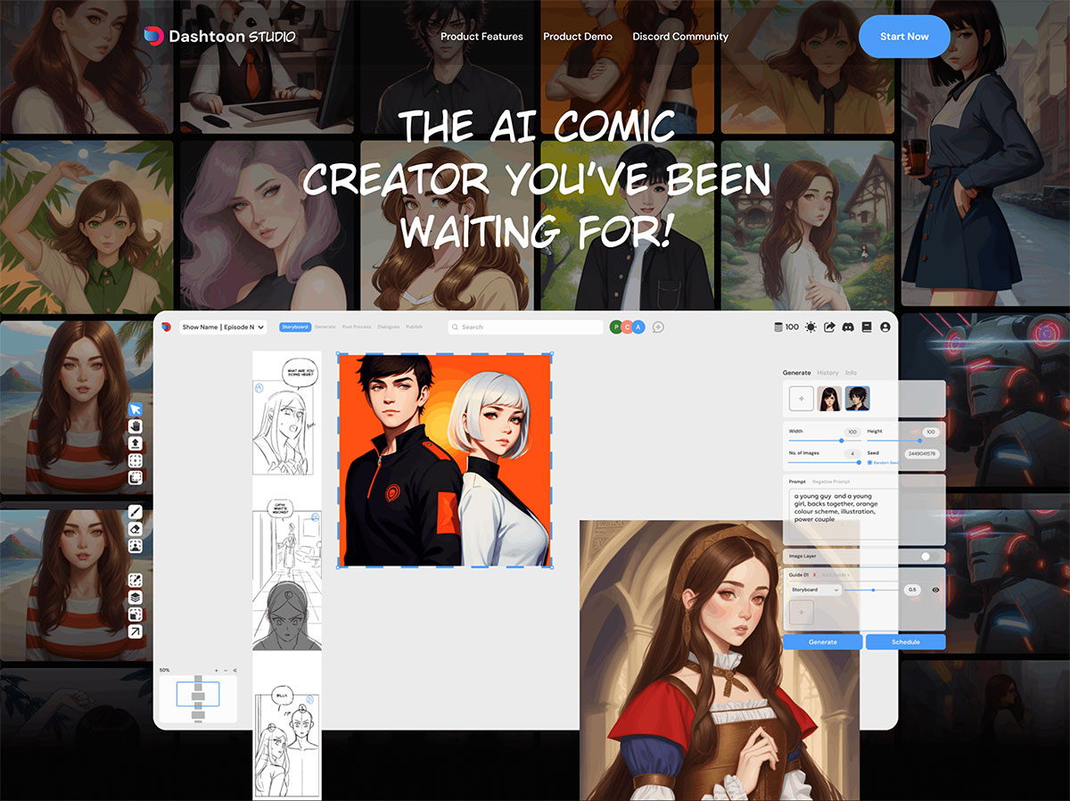 DashToon: an AI comic creation and various comic resource platform