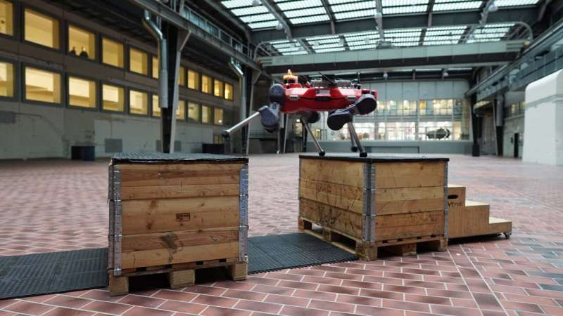ANYmal, a quadruped robot, unlocks new skills: parkour, capable of handling complex terrains such as construction sites and disaster areas