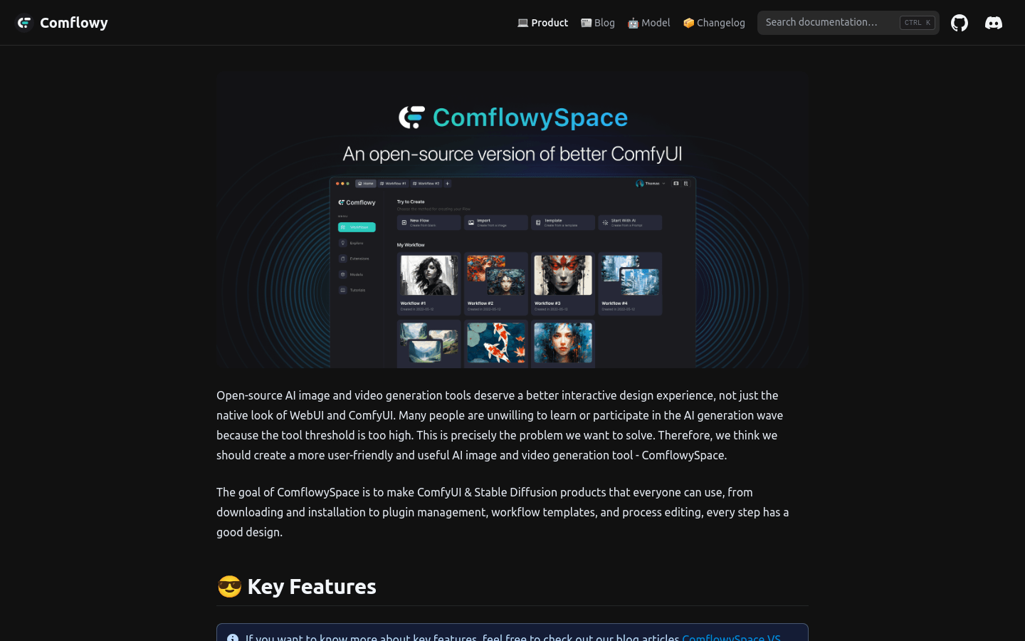 ComflowySpace: Open Source AI Image and Video Generation Tool