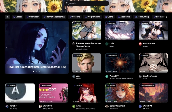 Open source AI ecosystem platform FlowGPT receives tens of millions of dollars in investment