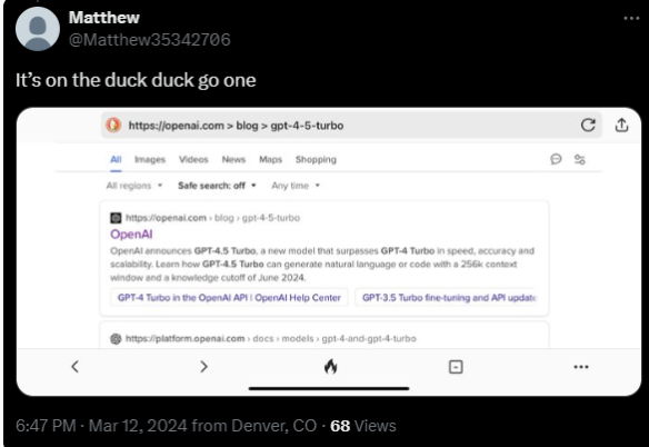 OpenAI的 GPT-4.5 Turbo意外曝光,可能于 6 月发布