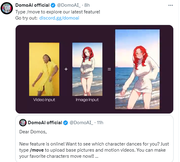 Domo AI launches new feature that allows people to animate with just a photo or video