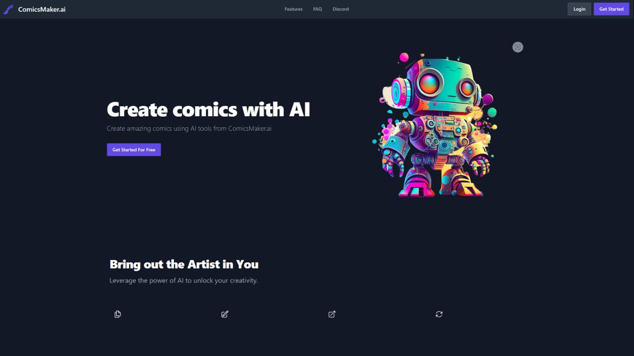 Comics Maker: An online platform for creating comics using artificial intelligence