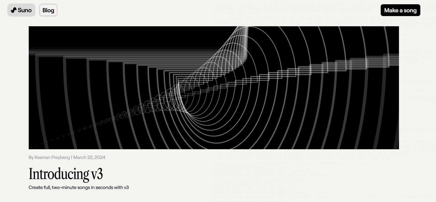 Music ChatGPT moment is coming! Composition and arrangement tool Suno V3 is launched: you can create songs of various styles for free and sing them