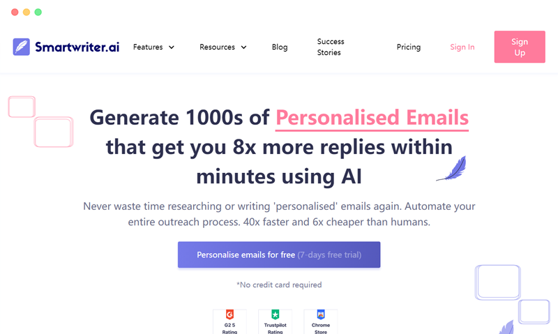 SmartWriter.ai: AI-powered cold email and copywriting tool