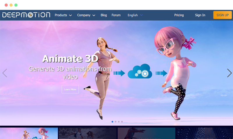 Deepmotion: AI motion capture and 3D body tracking technology platform