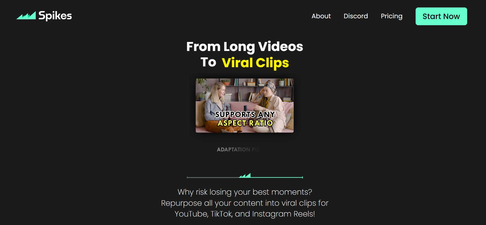 Spikes Studio：AI在线视频剪辑，一键长视频转短视频工具