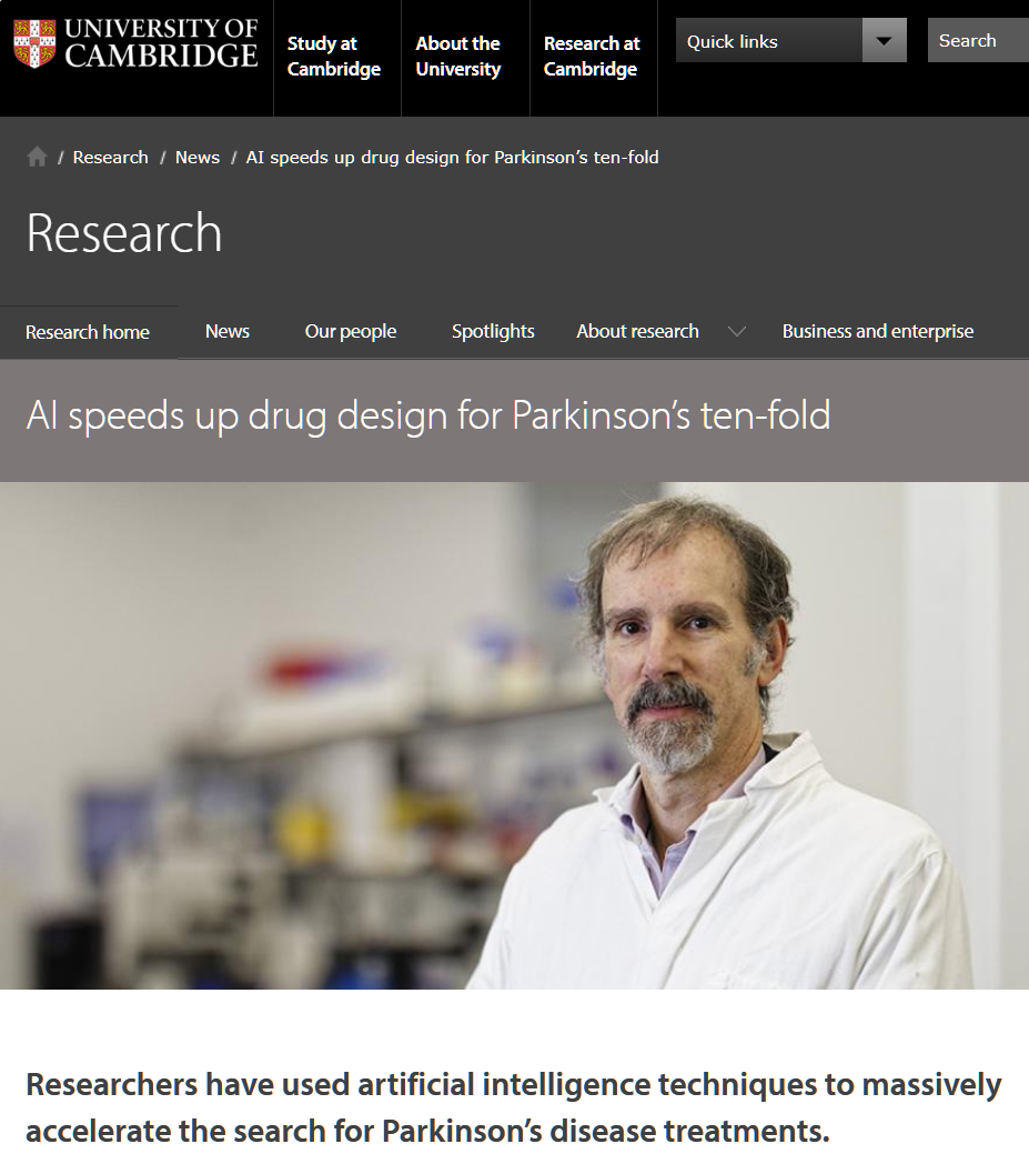 AI accelerates Parkinson's disease drug design tenfold, identifying small molecules that prevent protein aggregation characteristic of the disease
