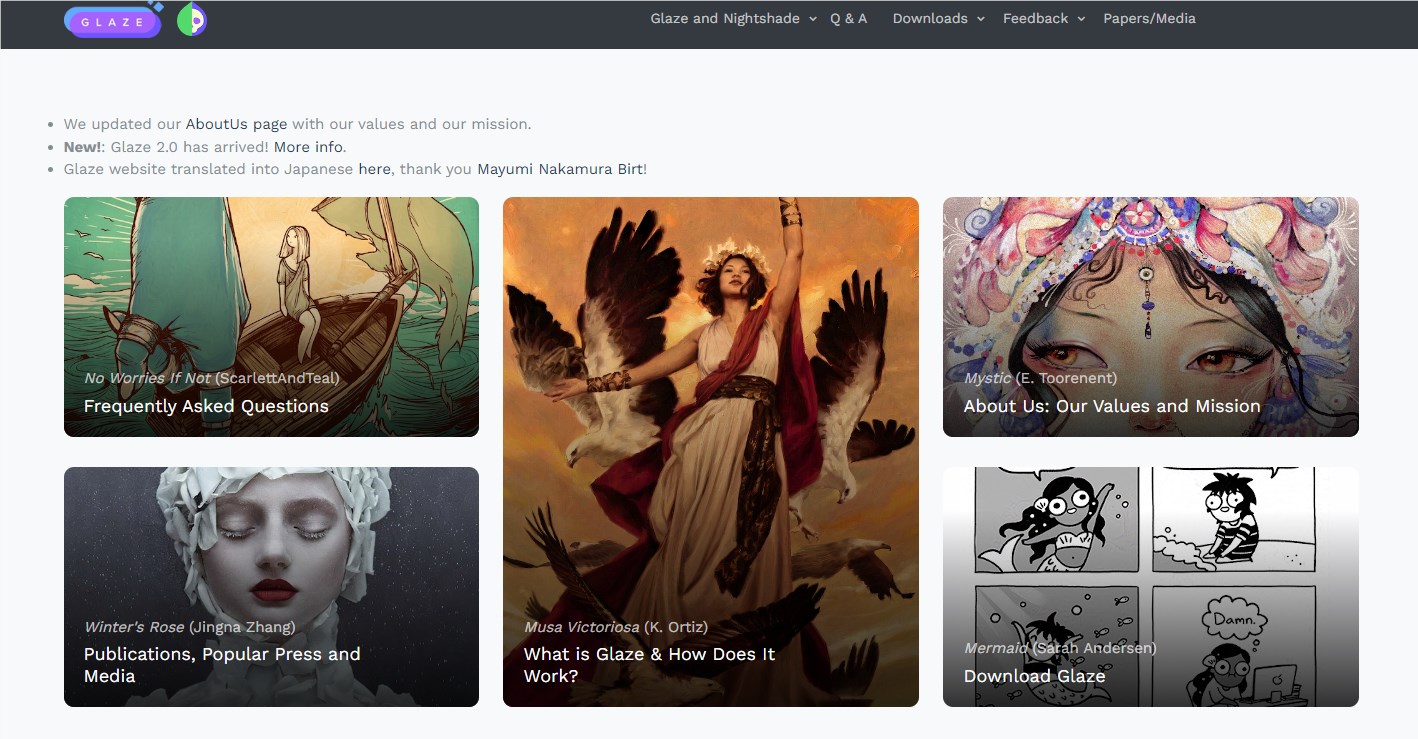新版对抗AI抓取工具Glaze 2发布,保护艺术家作品免受未经授权的AI抓取