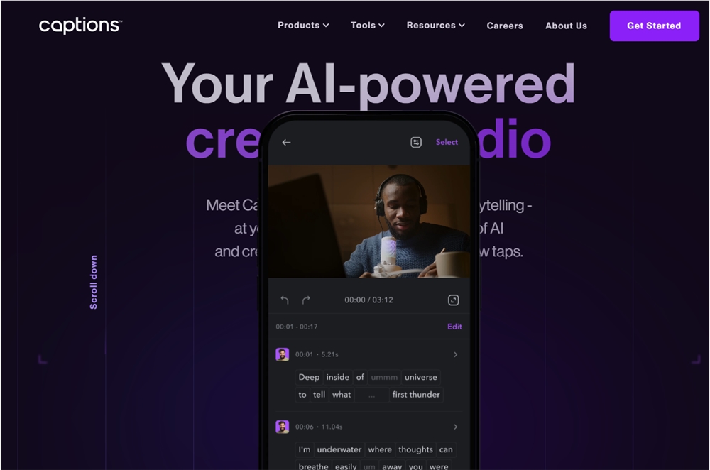AI video automatic editing tool Captions supports lip syncing, AI automatically adds sound effects, etc.