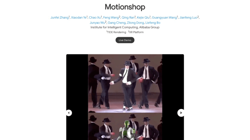 Motionshop: Alibaba's AI character animation project, video characters can be replaced with 3D characters with one click