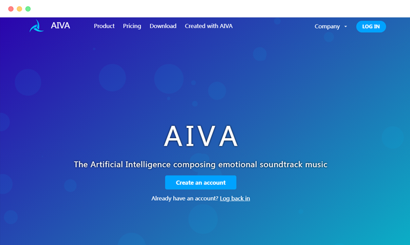 AIVA.AI: Online AI music composition and songwriting tool