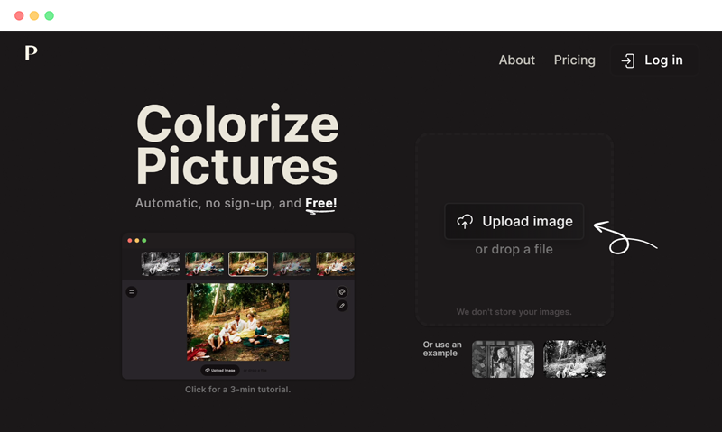 Palette.fm: AI-based automatic colorization tool for old black and white photos