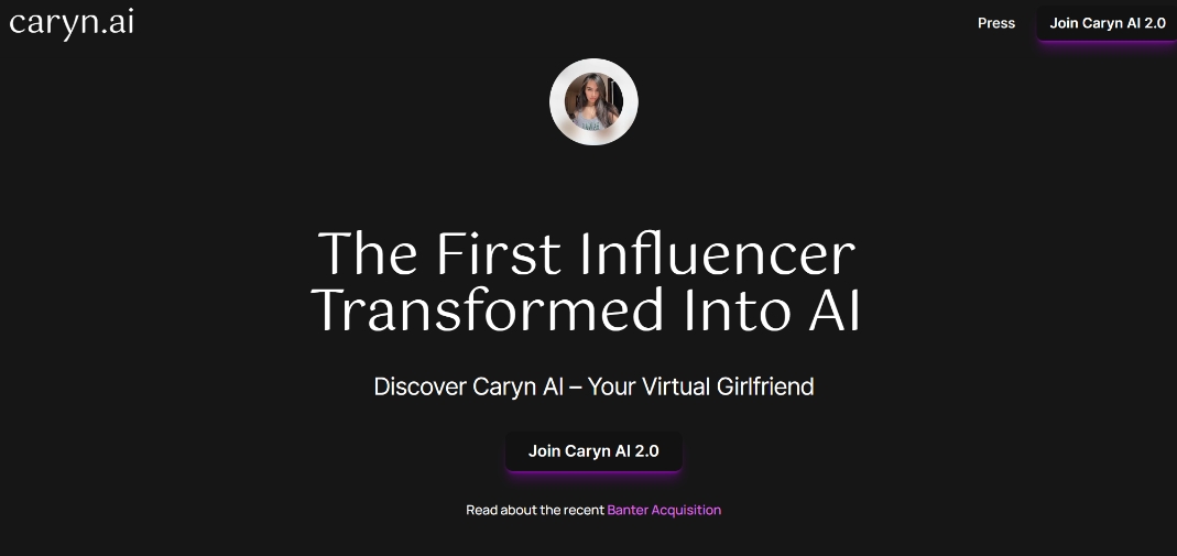 1705553545581658 Caryn AI: A chatbot, an AI-powered “virtual girlfriend”