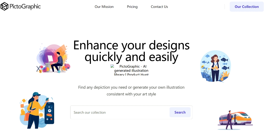 Pictographic：免费AI生成插图库的平台