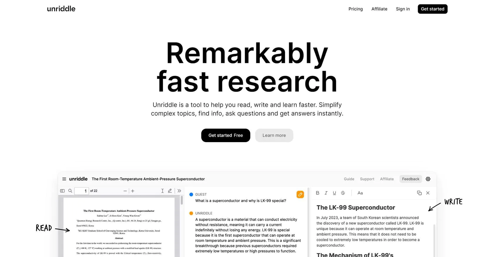 Unriddle: A PDF tool that helps you read, write, and learn faster