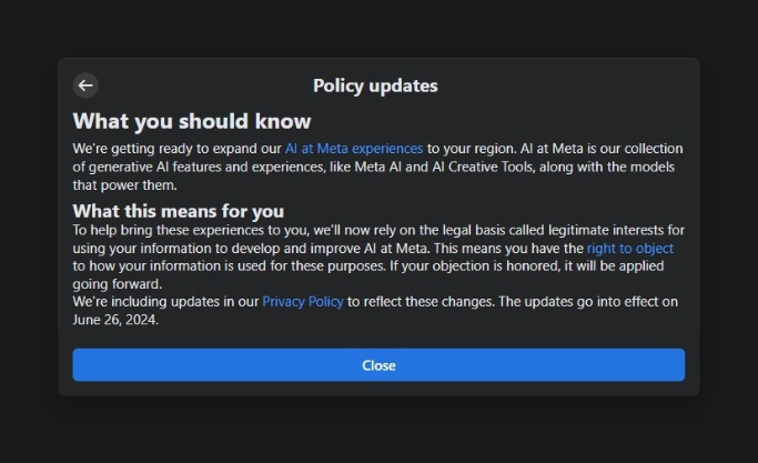 Meta will use data from European users to train AI, claims it has legitimate interests