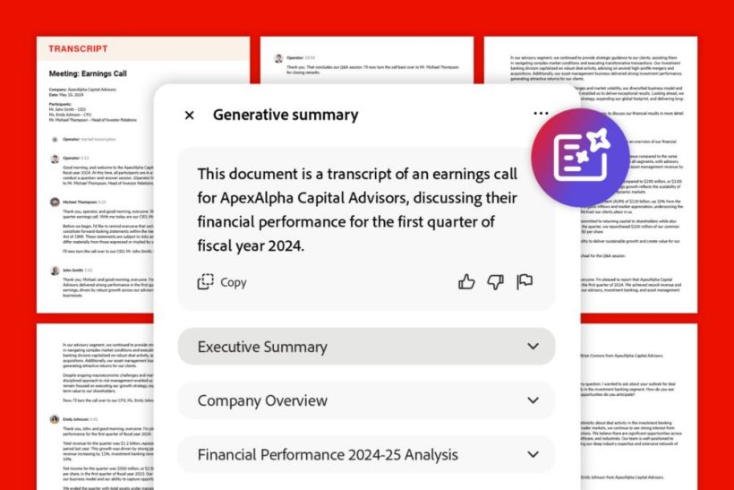 Adobe Acrobat upgrades AI skills to make PDF documents easier for users: text-generating images, information sorting, etc.