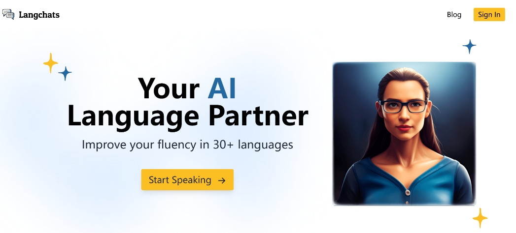 Langchats: An AI language learning tool that improves fluency in over 30 languages