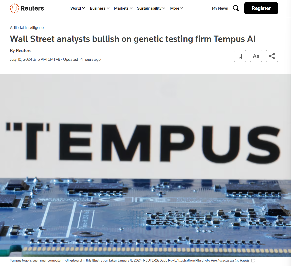 Tempus AI, a genetic testing company backed by SoftBank, is favored by Wall Street: 7 brokerages including JPMorgan Chase give buy or overweight ratings