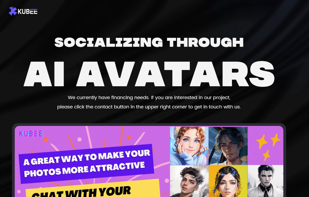 Kubee: An application for social interaction through AI avatars, where users can create and share their own digital avatars