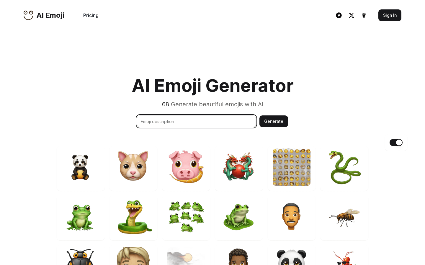202403121719146547 AI Emojis:免费Emoji表情生成器,专注于提供表情符号相关服务和功能的平台