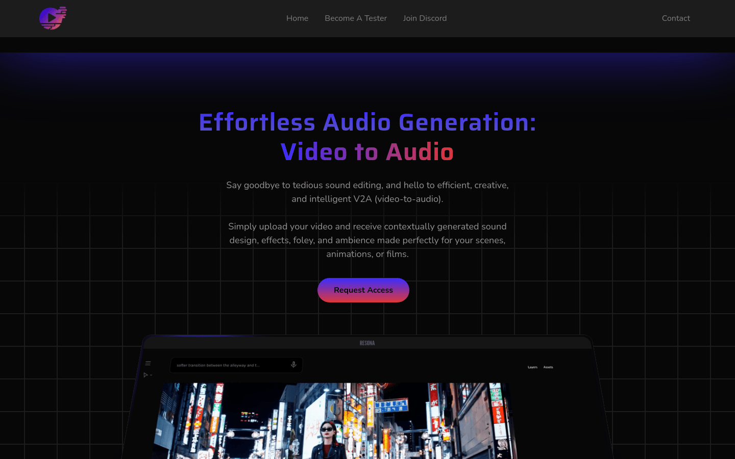 AI audio wizard Resona V2A can automatically add dubbing effects to videos