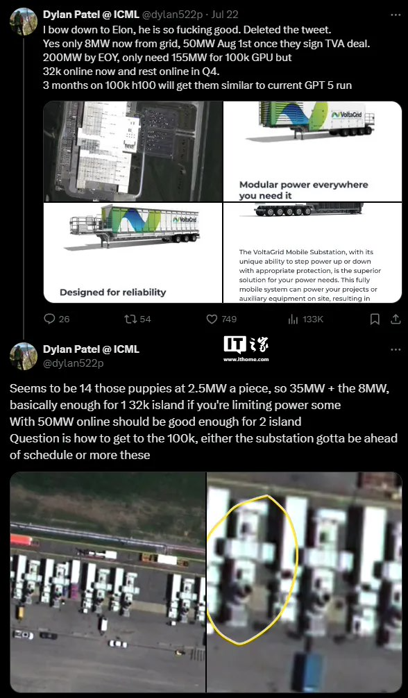 Musk's "world's most powerful AI data center" is currently powered by 14 mobile generators, raising environmental concerns