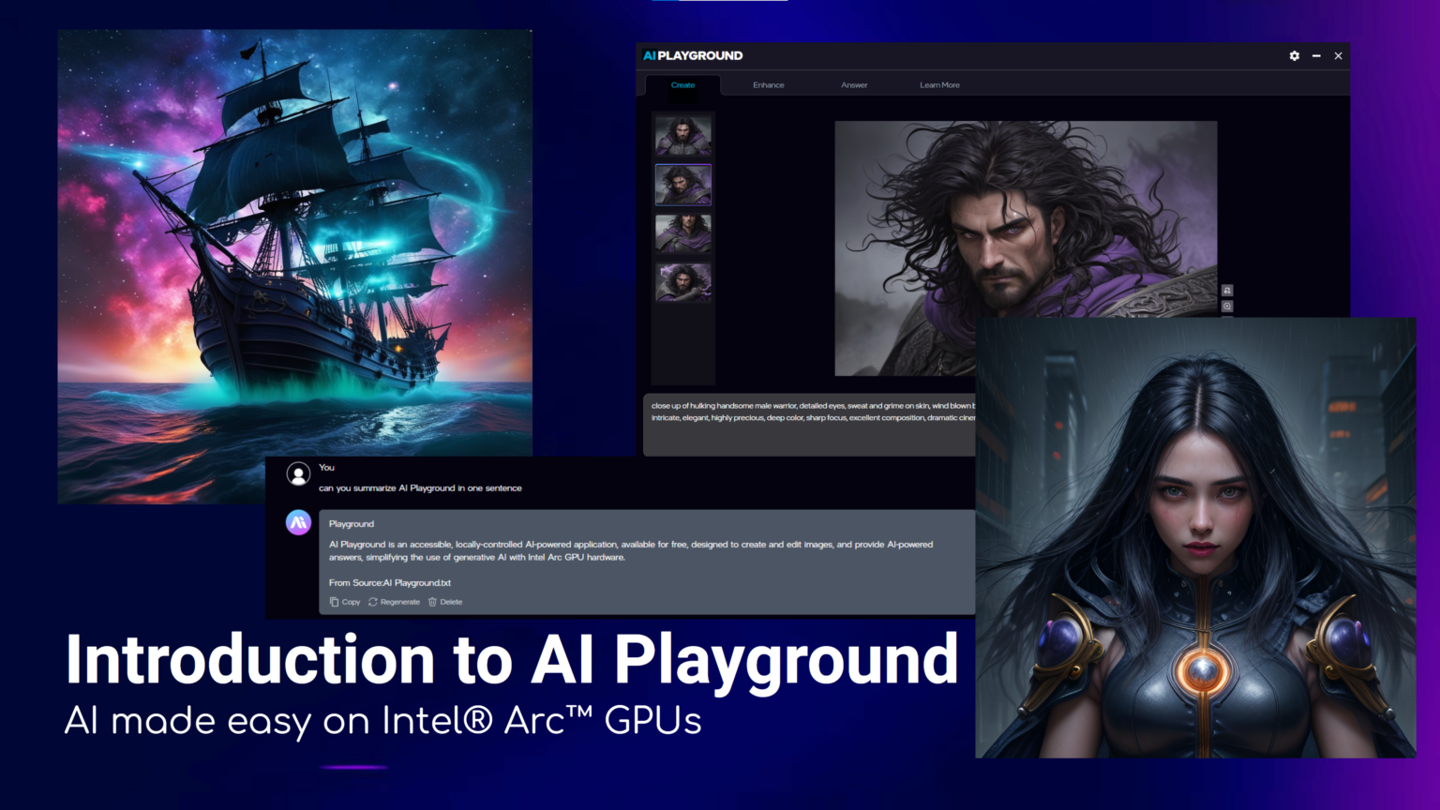 6987f466-9cfa-4f56-92a8-a966921d13ff Intel releases AI Playground open source software: supports running AI image generation and chatbots locally on Arc graphics cards