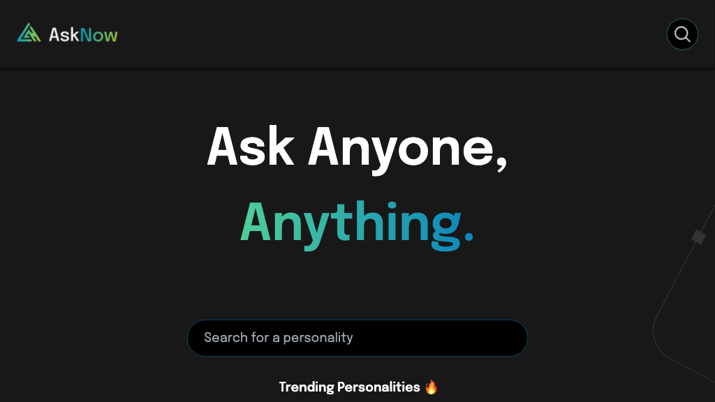 AskNow: AI online Q&A platform, ask any question to your favorite celebrities and get personalized answers