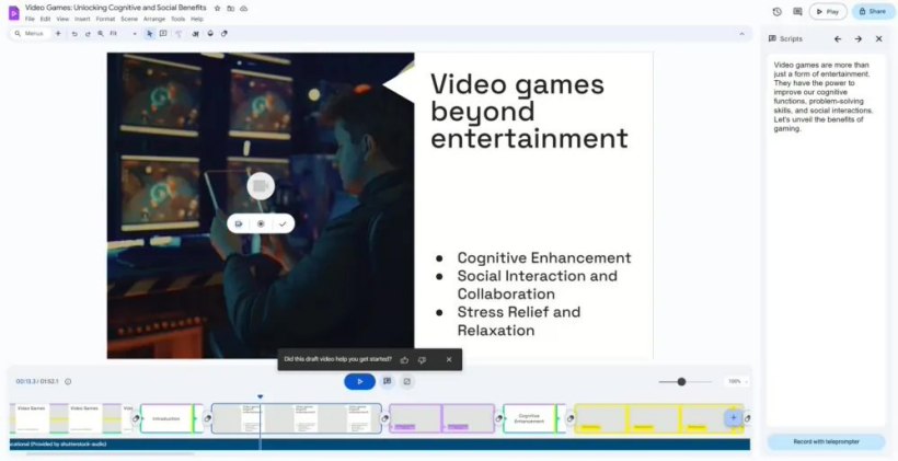 Google's AI video editing app Google Vids is now available for testing