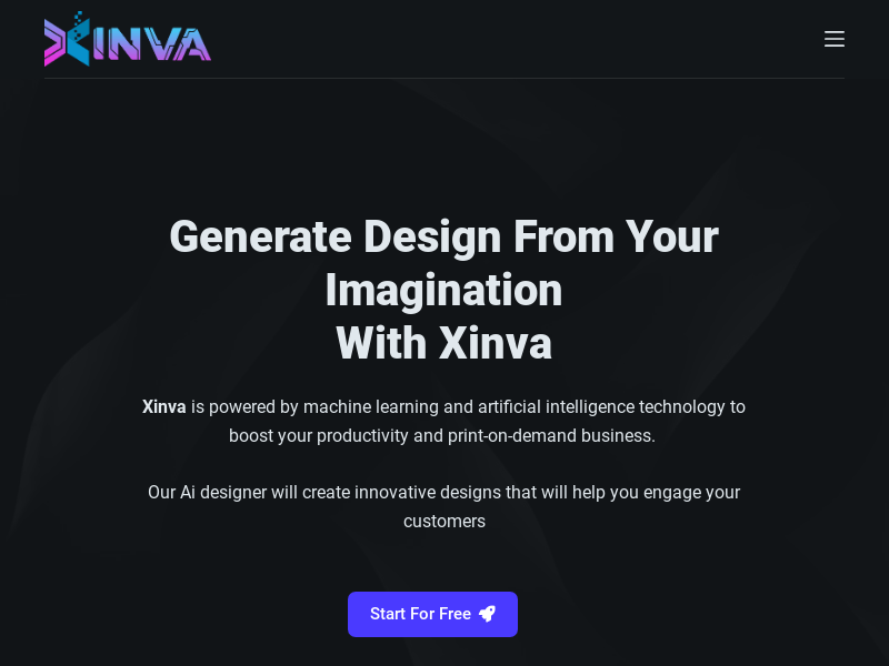 Xinva：一款强大的AI设计工具，帮助用户快速生成创意设计，适用于打印定制业务