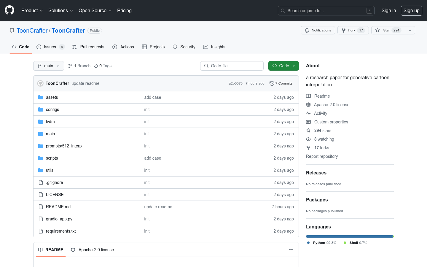 ToonCrafter: A tool for generating animations from images, using AI to transform photos into cartoon images